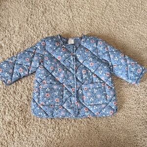 H&M Blue Floral Kids Puffer Jacket
